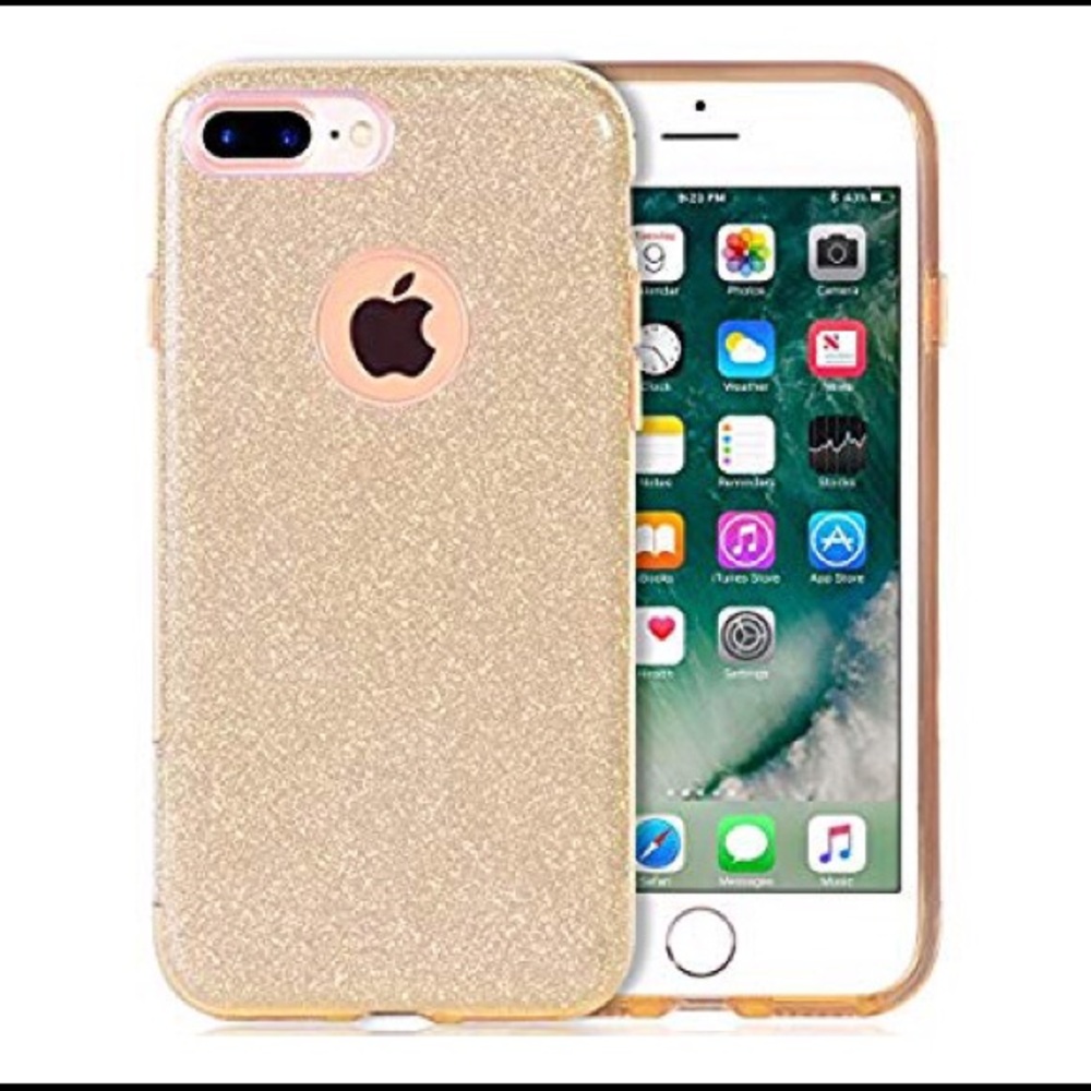 Mateprox Iphone7 Plus Gold Glitter Case